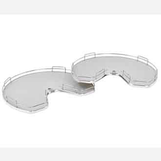 Collapsable Susan Polystyrene 2 Shelf for Corner Lazy Susans