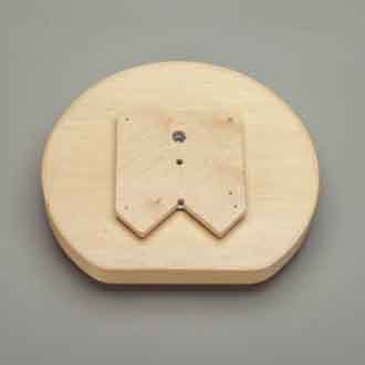 D-Shape LD Banded Wood Tray w/ Steel Bearing Corner Lazy Susans