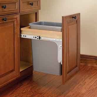 Single Top Mount 1.5″ Face Frame Reduced Depth Wood Waste Containers ...