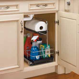 Under the Sink Cleaning Supply Caddy Pullout with Handle