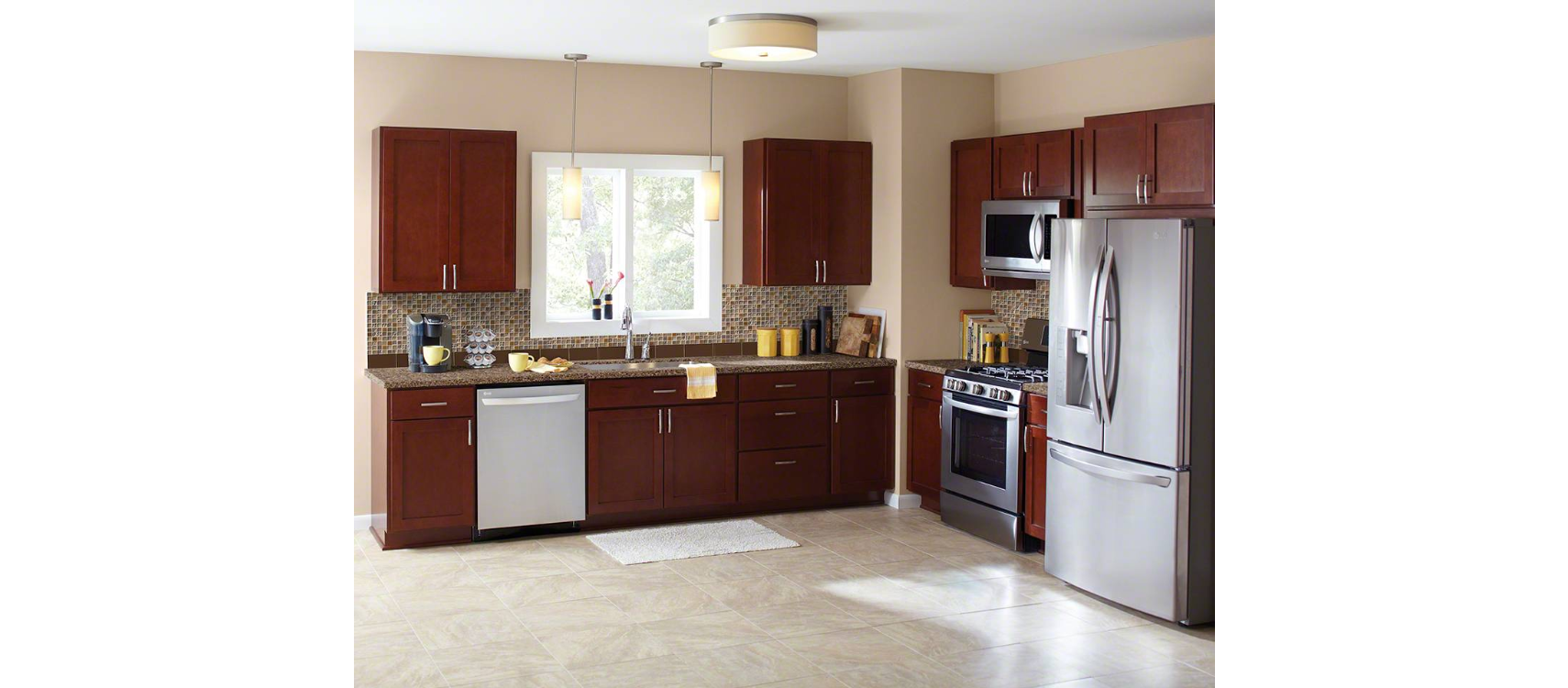 CINNAMON GLASS SUBWAY TILE 3X6 Room Scene 3